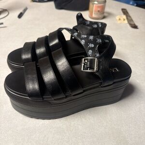 Stylish Black Platform Sandals